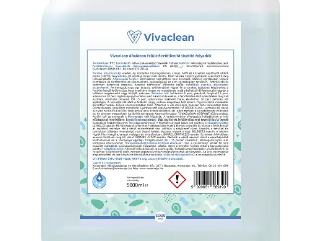 Vivaclean általános felületfertőtlenítő tisztítószer 5000 ml