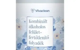 Vivaclean kombinált alkoholos felületfertőtlenítő folyadék 1000 ml 1